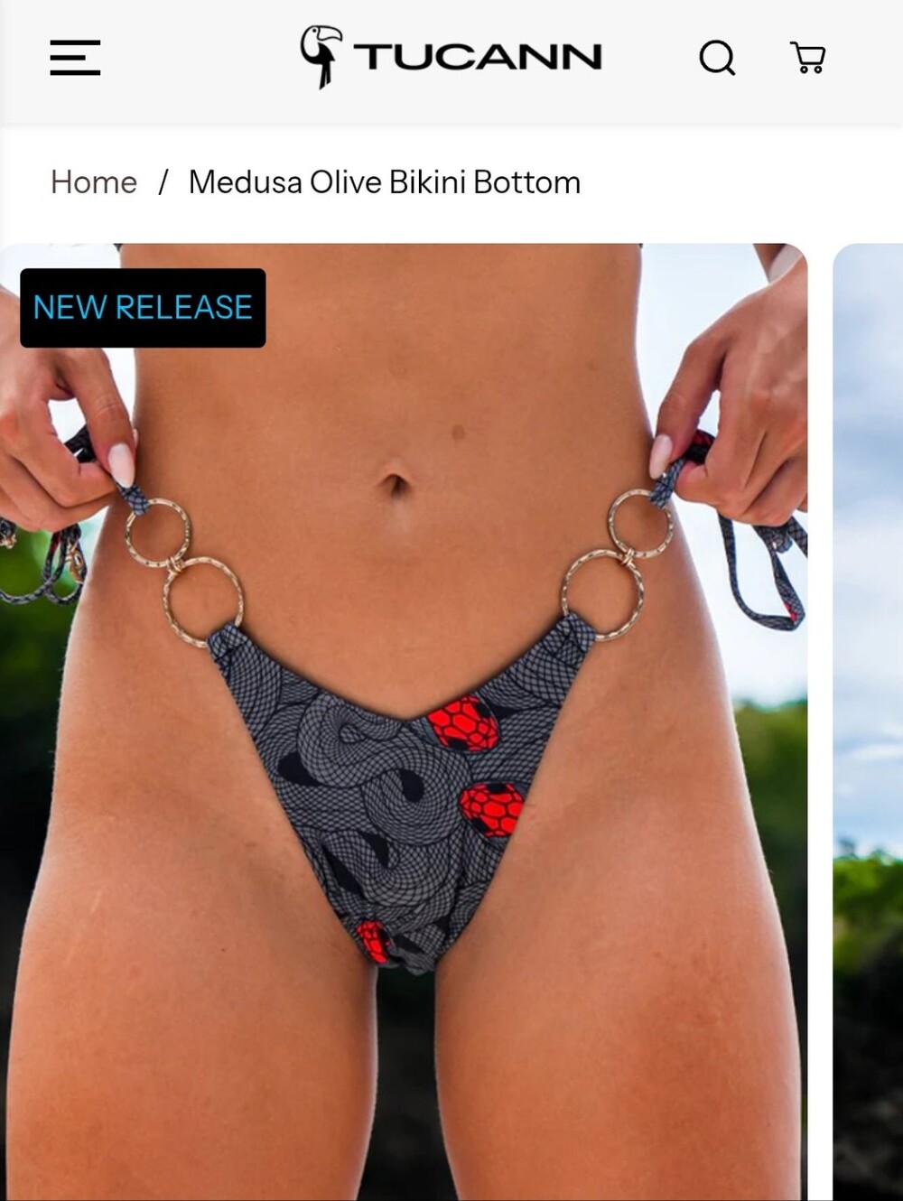Tucann Medusa Olive Bikini Bottom